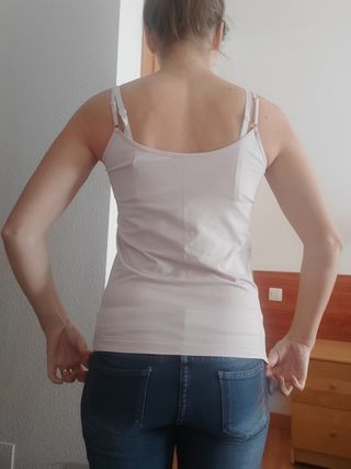 Camiseta tirantes rosa palo