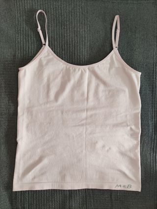 Camiseta tirantes rosa palo