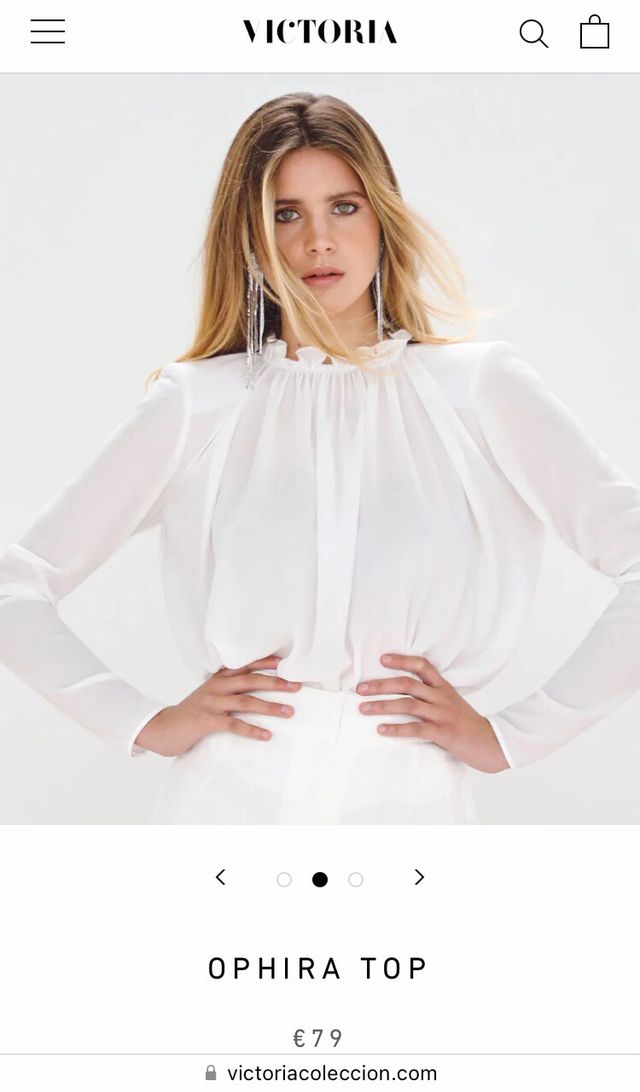 Top modelo Ophira de Victoria en gasa marrón