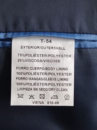 Traje de Boda Azul Marino - Talla 54