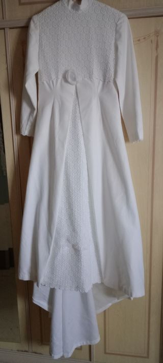 Vestido de novia vintage, años 70
