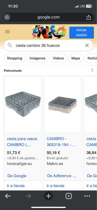 cesta lavavajillas 50x50 con copas