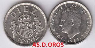 5 MONEDAS DE 10 PESETAS D VARIOS AÑOS D 90 AL 1999