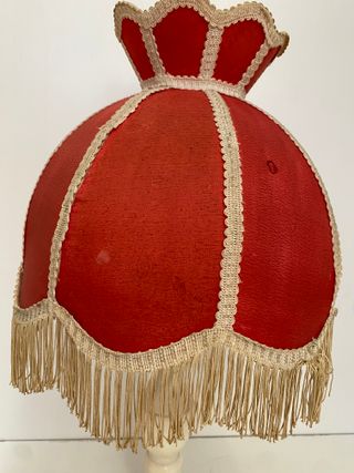 LAMPARA MESA VINTAGE CON TULIPA VICTORIANA Y PIE M