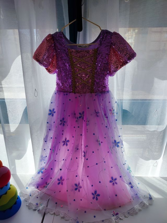 Disfraz princesa niña Rapunzel 120cm