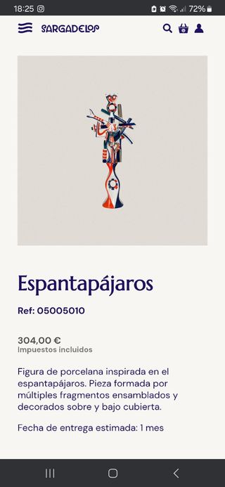 Sargadelos figura O Espantallo. Espantapájaros 
