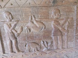 Cuadro tallado madera preciosa africana