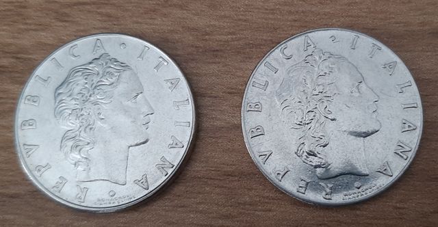 50 Liras italianas. Republica de Italia. 1972-1976