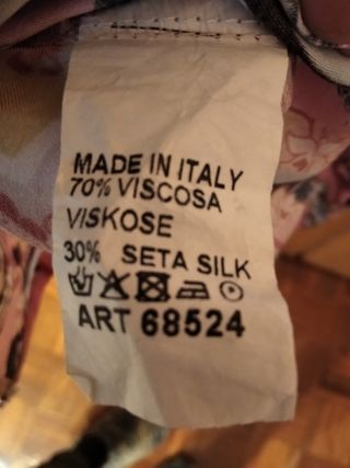 Vestido camisero, seda 30℅ tlla Ma