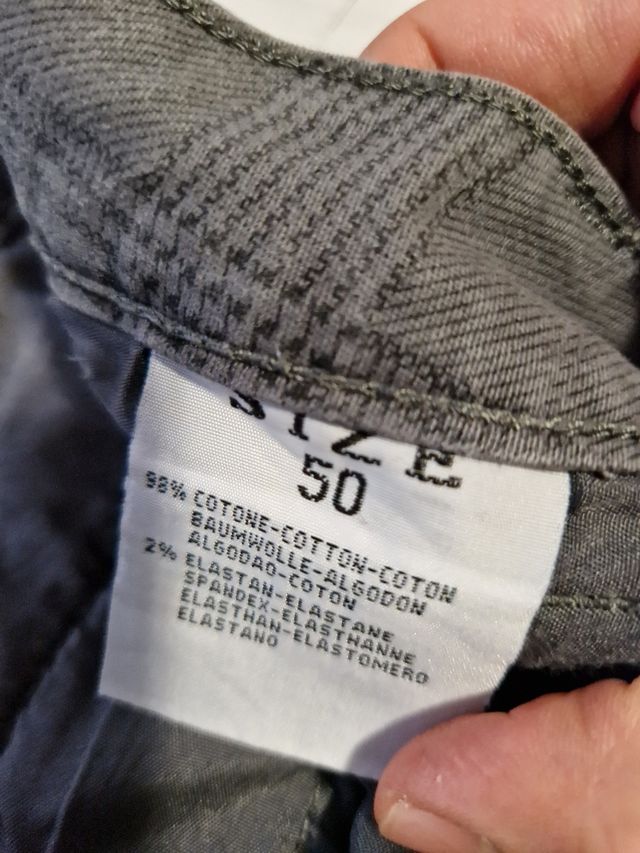 Pantalone grigio con motivo