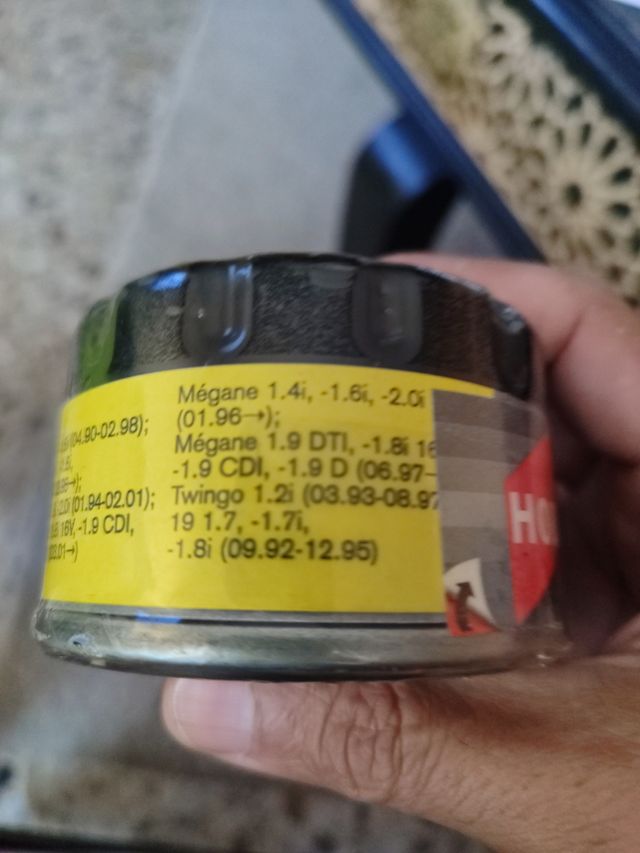 Filtro aceite de coche 