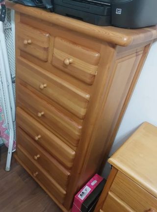 Armario cómoda y sinfonier de pino