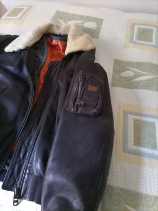 Cazadora Cuero ejército EEUU AUTÉNTICO COLECIONIS