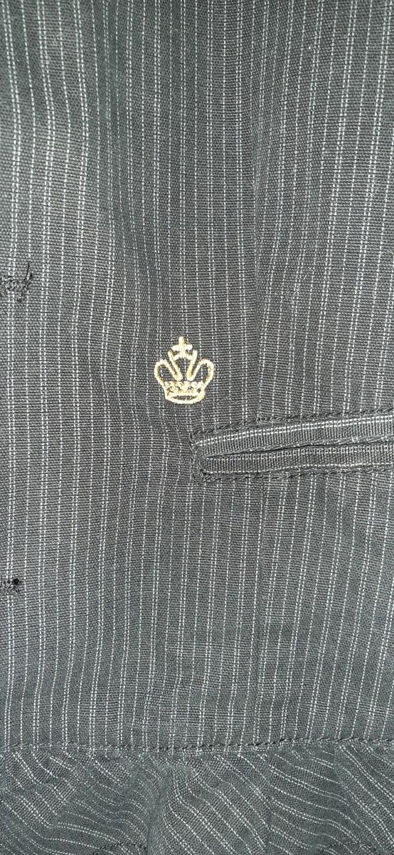 Giacca nera gessata Datch taglia s