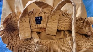 Salopette gonna senape bimba 3 anni