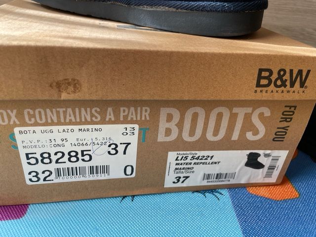 botas niña azul marino numero 37