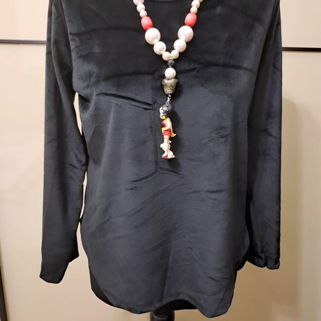 Maglia in ciniglia nero