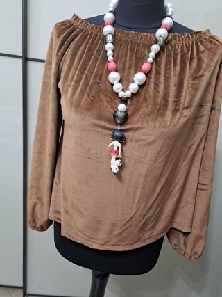 Maglia in ciniglia / maglia marrone/ maglia donna