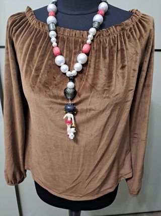 Maglia in ciniglia / maglia marrone/ maglia donna