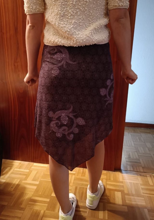 Falda de gasa con forro talla 36