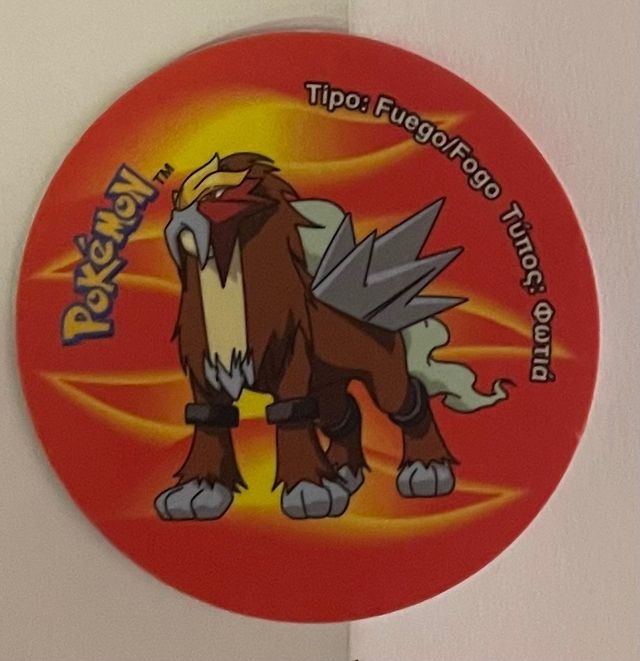 Pack tazos pokemon de tipo fuego.