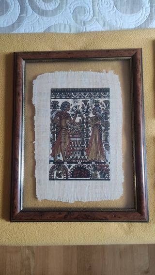 Juego 3 cuadros papiro Egipto