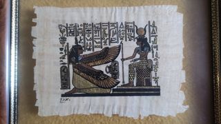 Juego 3 cuadros papiro Egipto