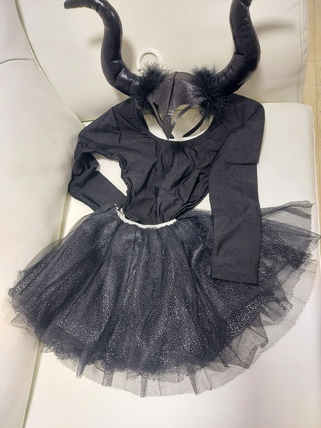 Disfraz malefica falda tul y maillot