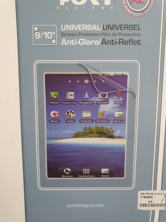 Protector pantalla tablet 9/10" Port, NUEVO