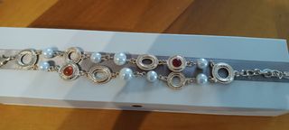 Bracciale acciaio e pietra 
