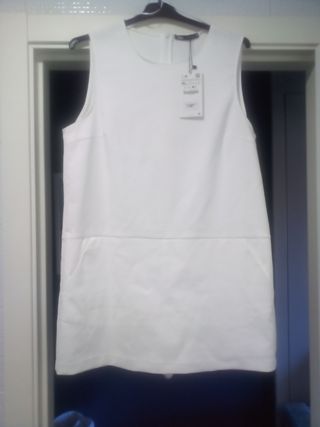 Vestido/Mono corto blanco talla XL