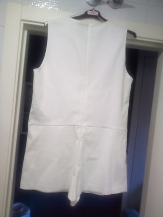 Vestido/Mono corto blanco talla XL