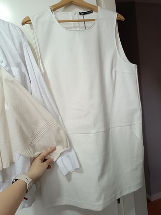 Vestido/Mono corto blanco talla XL