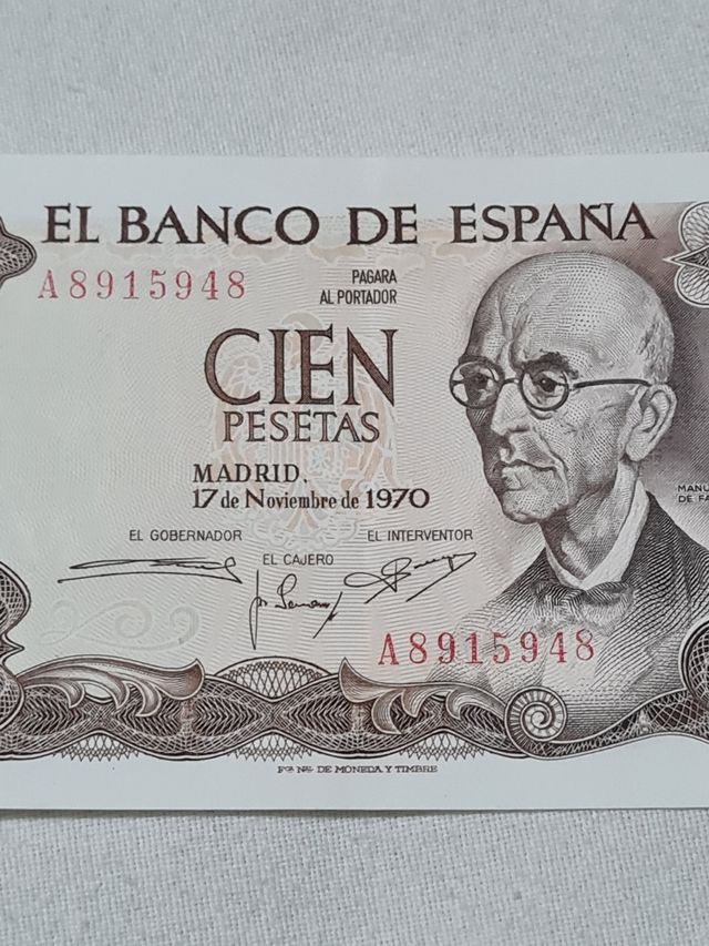 Billete 100 pesetas de 1970