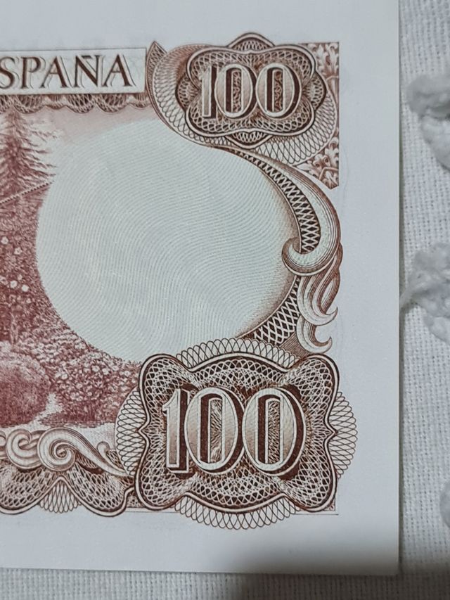 Billete 100 pesetas de 1970