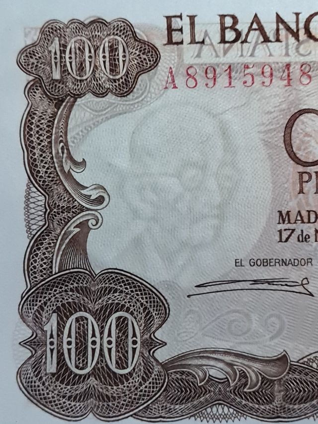 Billete 100 pesetas de 1970