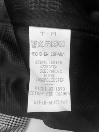 Vestido pichi "Principe de Gales". Talla M