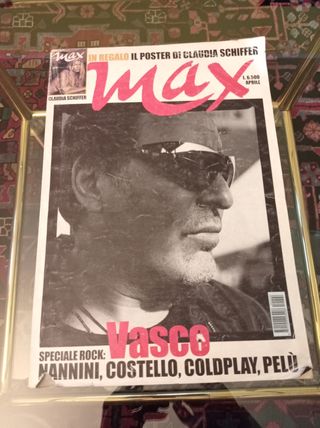 Rivista Max Vasco Rossi Claudia Schiffer