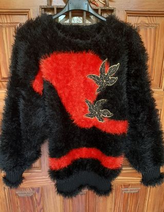Jersey de Punto y Pelo Vintage 