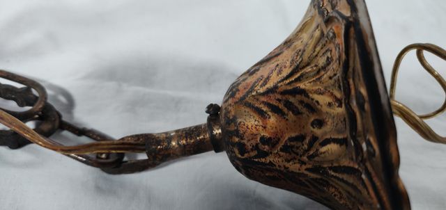 Lampadario tipo candeliere a 3 braccia vintage