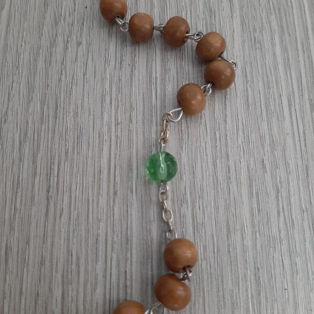 Rosario corona collana placcato argento 