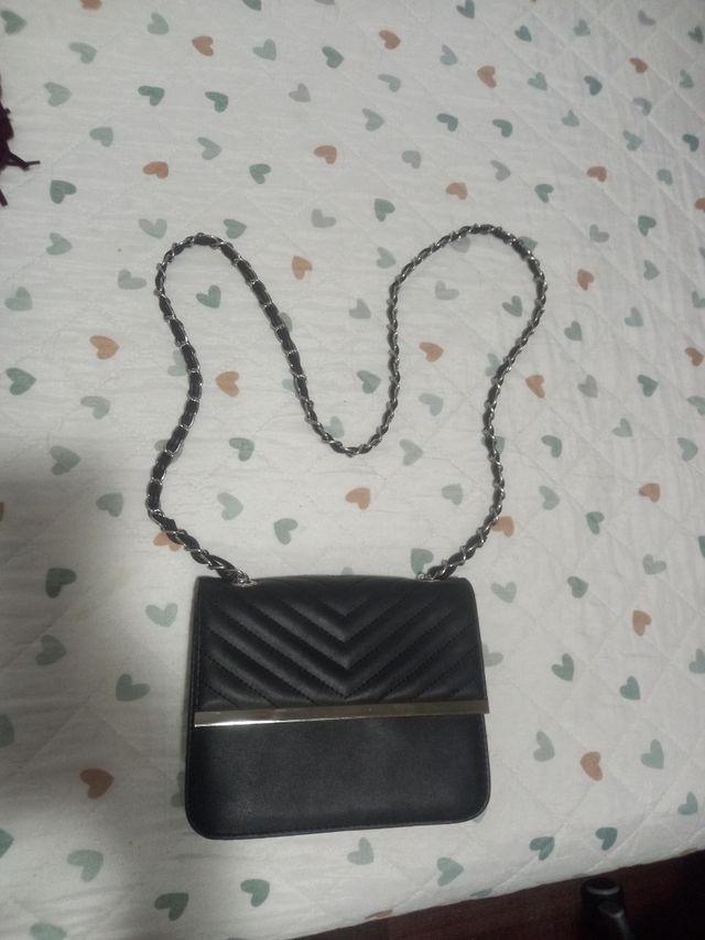 BOLSO NEGRO Y PLATA