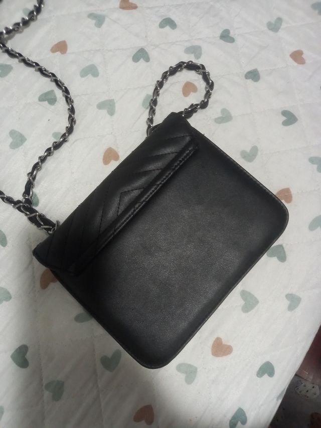 BOLSO NEGRO Y PLATA