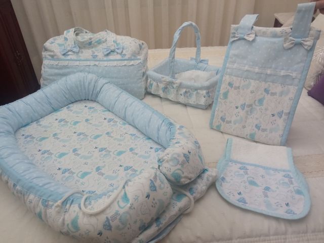 Nido, bolsa, pañalera y cesta bebé