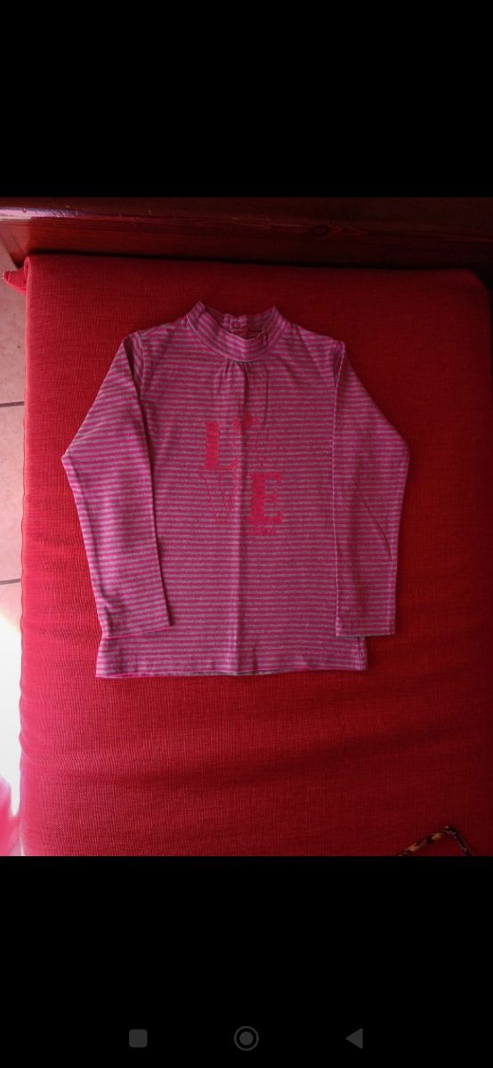 Lupetto bimba fucsia a righe misura 24 mesi