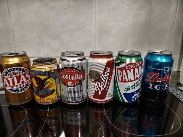 Latas cerveza Colombia y Panamá
