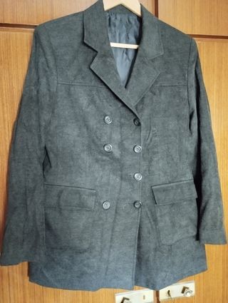 Chaquetón 3/4 gris marengo.