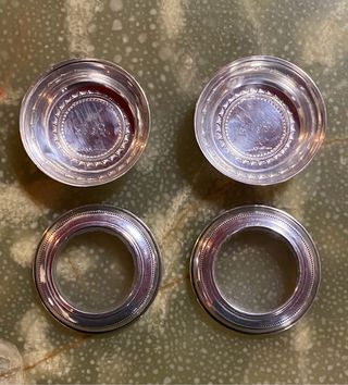 Scatoline portapillole in argento vintage Rabino