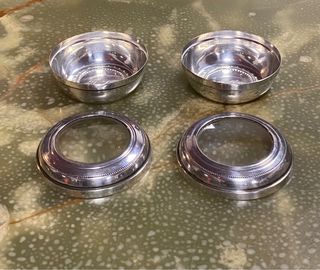 Scatoline portapillole in argento vintage Rabino