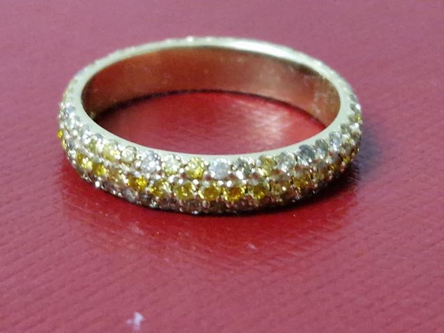 PRECIOSO ANILLO ORO 14 K CON DIAMANTES